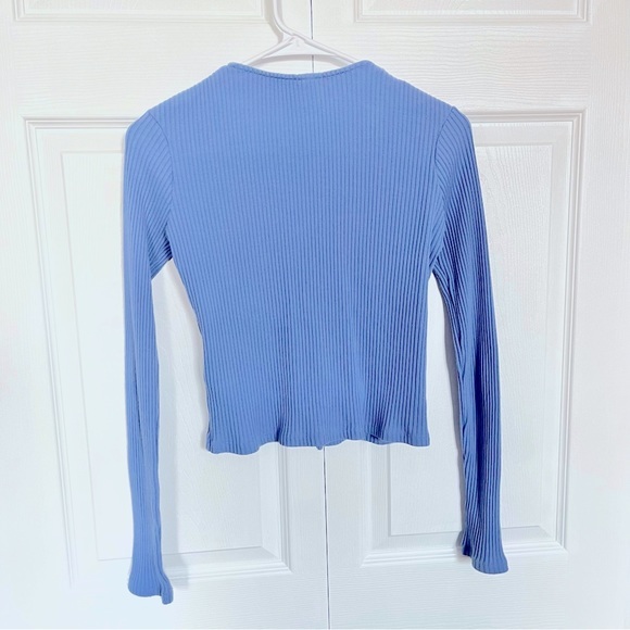 H&M Baby Blue Button Up‎ Ribbed Knit Cardigan - Picture 4 of 4